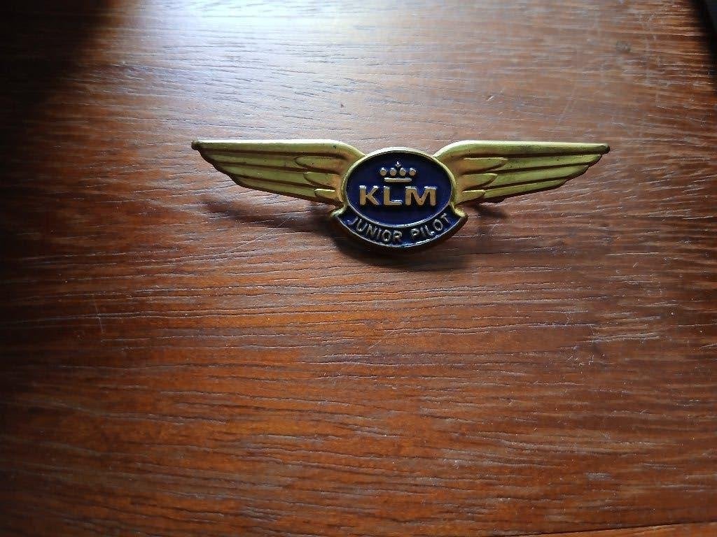 Pilotenbadge van KLM Airlines, Verzamelen, Verzenden, Gebruikt, Patch, Badge of Embleem