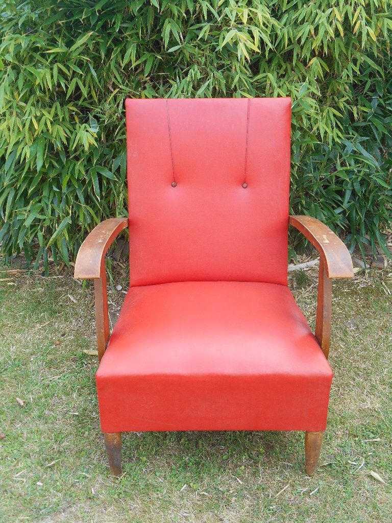 Ancien fauteuil de grand-mère confortable - True retro, Antiquités & Art, Enlèvement