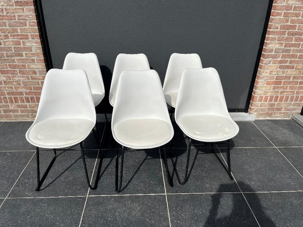 metalen onderstel stoel (6 stuks), Enlèvement, Métal, Noir, Cinq, Six Chaises ou plus