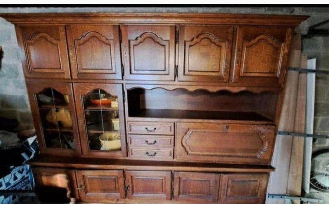 Grand buffet/meuble de rangement en chêne - Idéal pour le ga, Antiquités & Art, Enlèvement