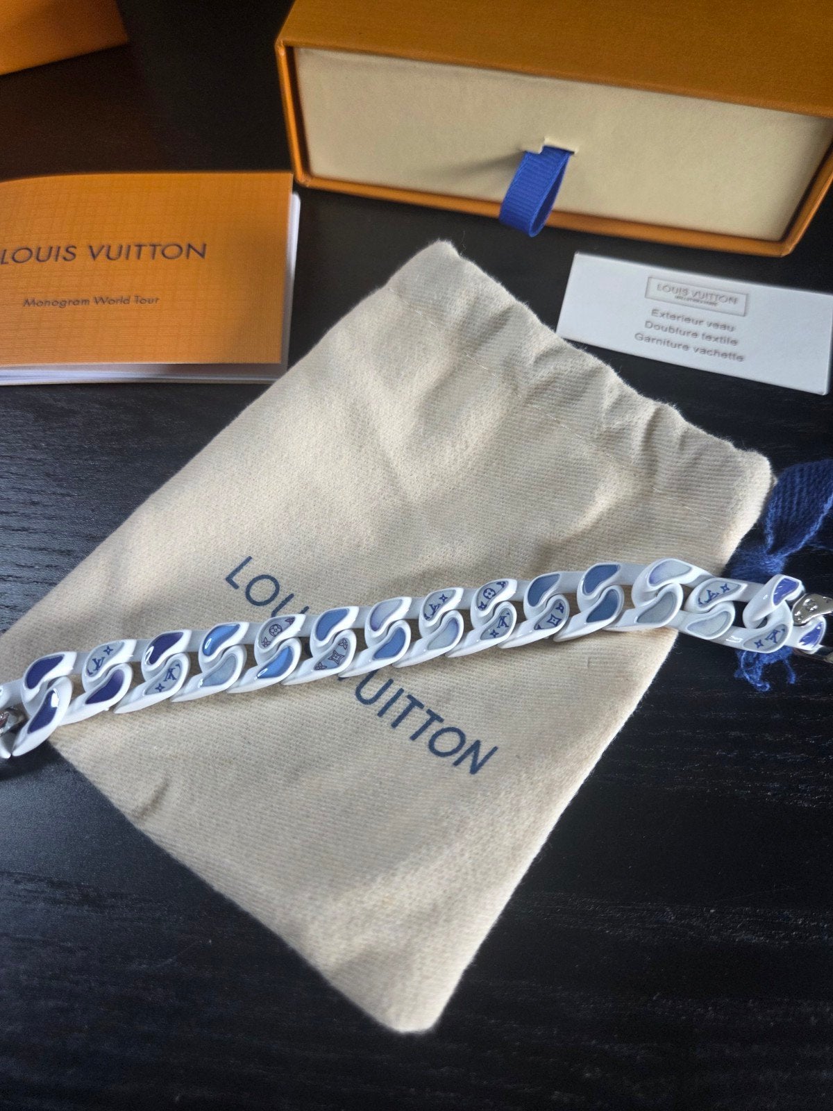Bracelet Louis Vuitton, Verzenden, Zo goed als nieuw, Blauw, Overige merken