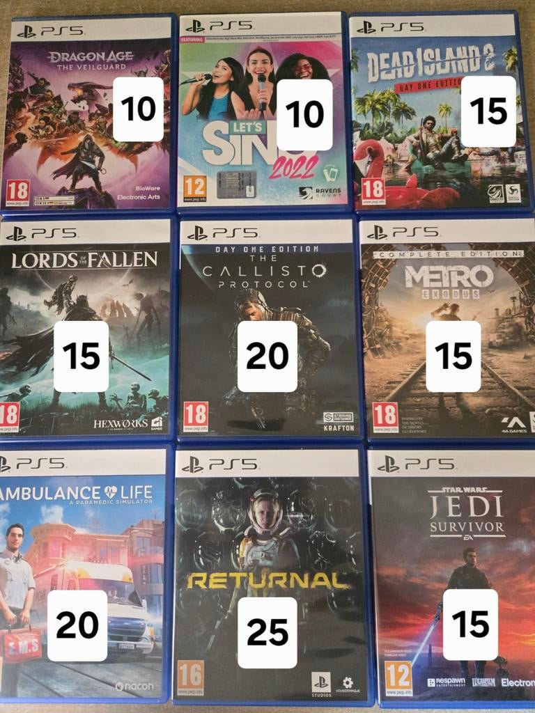 Ps5 spelletjes, Ophalen