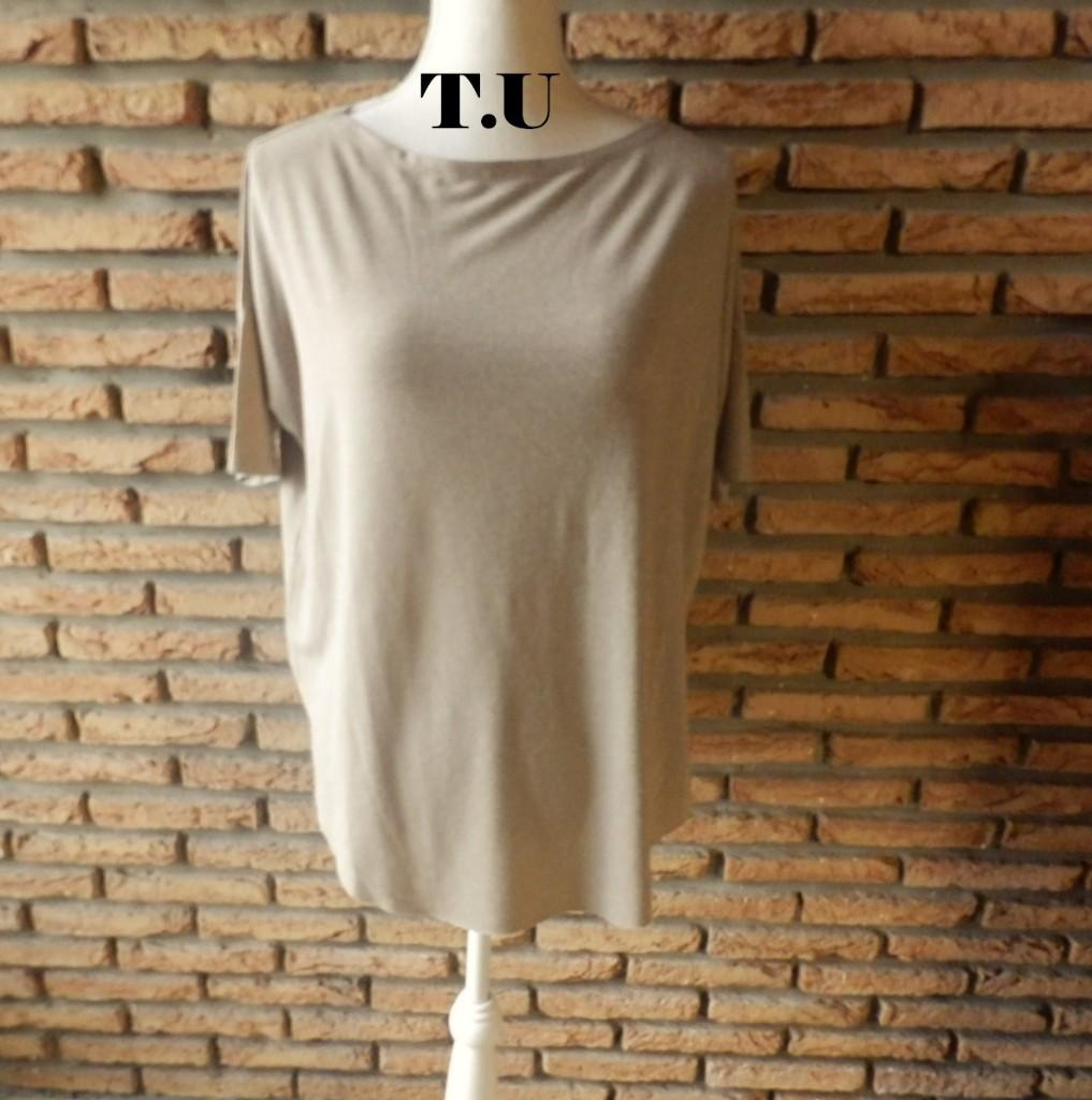 (112) -blouse femme t.U beige doré - blue joint -, Blue joint, Ophalen of Verzenden, Zo goed als nieuw, Beige