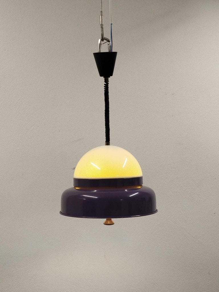 Zeldzame Dijkstra "Mushroom" trekpendellamp Space Age, Enlèvement ou Envoi, Maison et Meubles