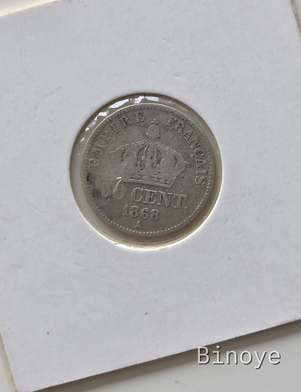 France 50 centimes 1868 Argent - Napoléon III- atelier A, Enlèvement ou Envoi, France, Argent