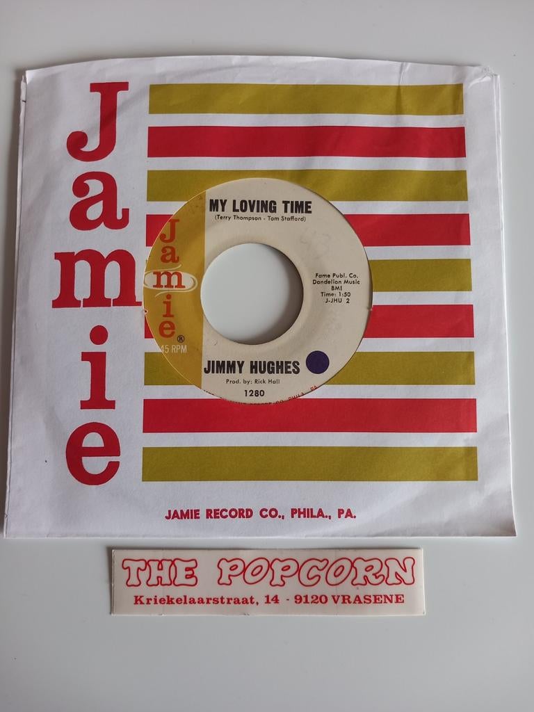JIMMY HUGHES . MY LOVING TIME. 1964 USA 45T, Ophalen of Verzenden