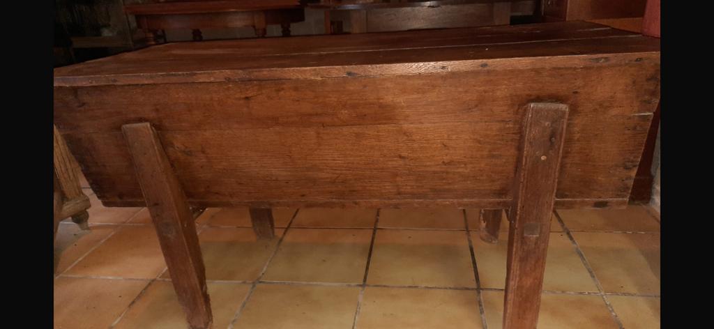Vieux pétrin  avec couvercle table de salon, Enlèvement, Utilisé