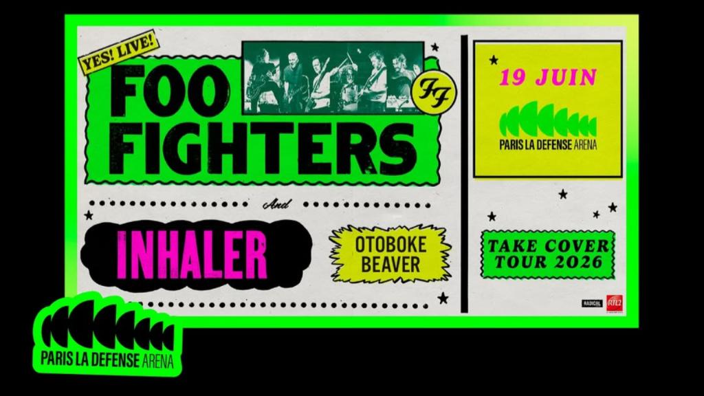 Foo Fighters: deux places Paris La Défense Arena, Tickets & Billets, Deux personnes, Juin, Hard Rock ou Metal