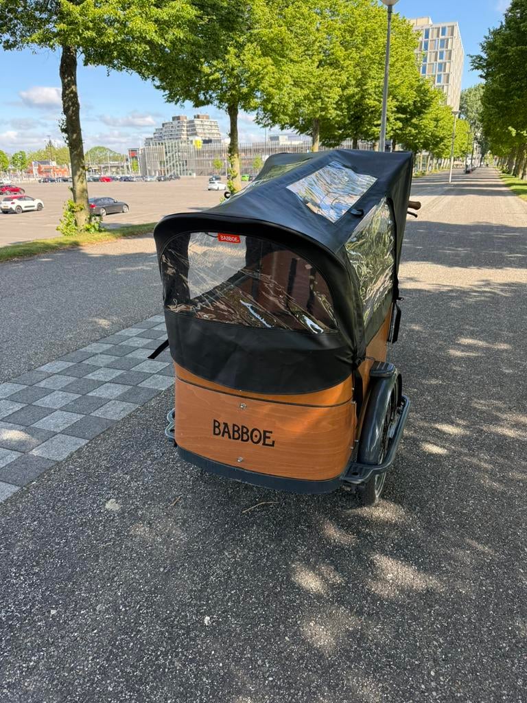 Babboe curve electrish, Fietsen en Brommers, Ophalen, Zo goed als nieuw, 4 kinderen of meer, Huif