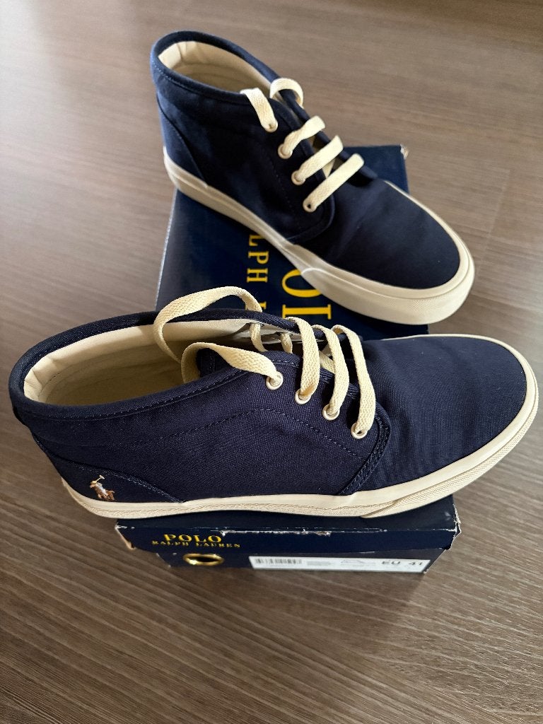POLO RALPH LAUREN - Baskets hautes - Bleu - 41 - Etat impec, Kleding | Heren, Schoenen, Blauw, Ralph Lauren, Ophalen of Verzenden