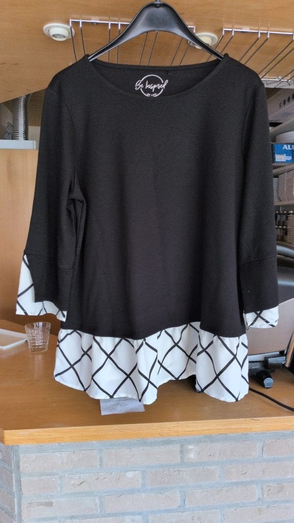 zwart met witte trui - C& A - L - 8€, Kleding | Dames, Truien en Vesten, Zwart, Maat 42/44 (L), Ophalen of Verzenden, Zo goed als nieuw