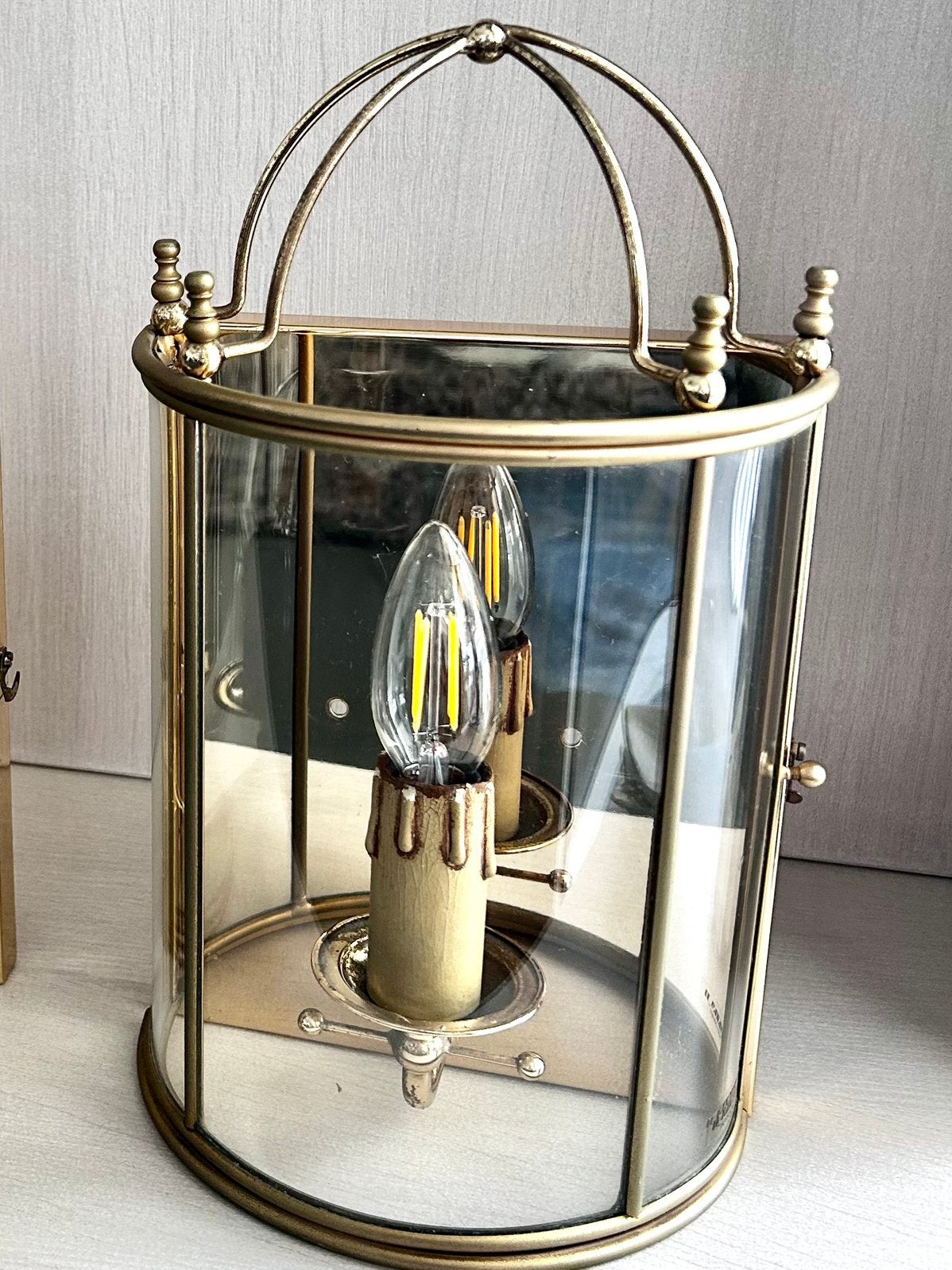 Elegante klassieke wandlamp, Ophalen, Zo goed als nieuw, Wandlamp, Goud
