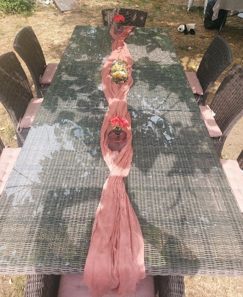 Salon jardin, Jardin & Terrasse, Rotin, Enlèvement ou Envoi, Table à dinner, 8 places