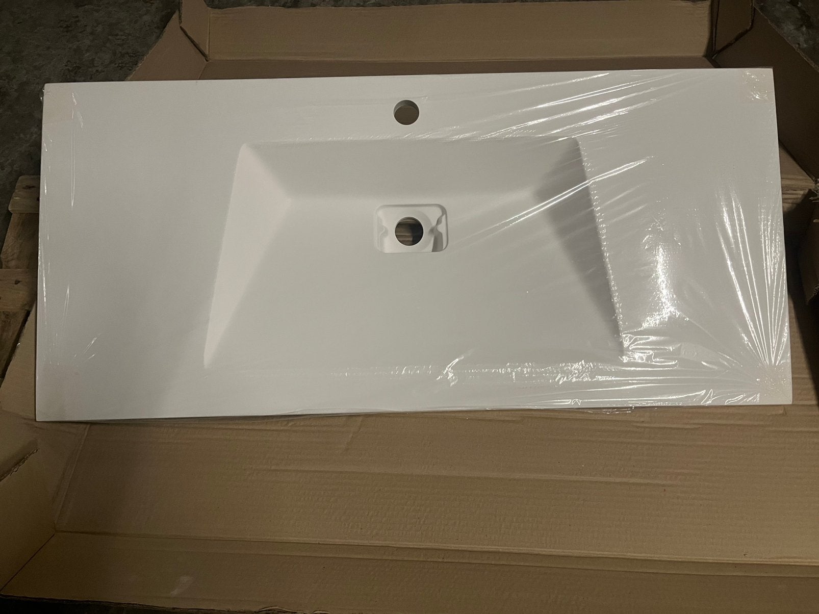 Wastafel Wisa Designo 100cm met 1 kraangat, Huis en Inrichting, Badkamer | Badkamermeubels, Ophalen, Nieuw, 50 tot 100 cm, Wasbak of Wastafel