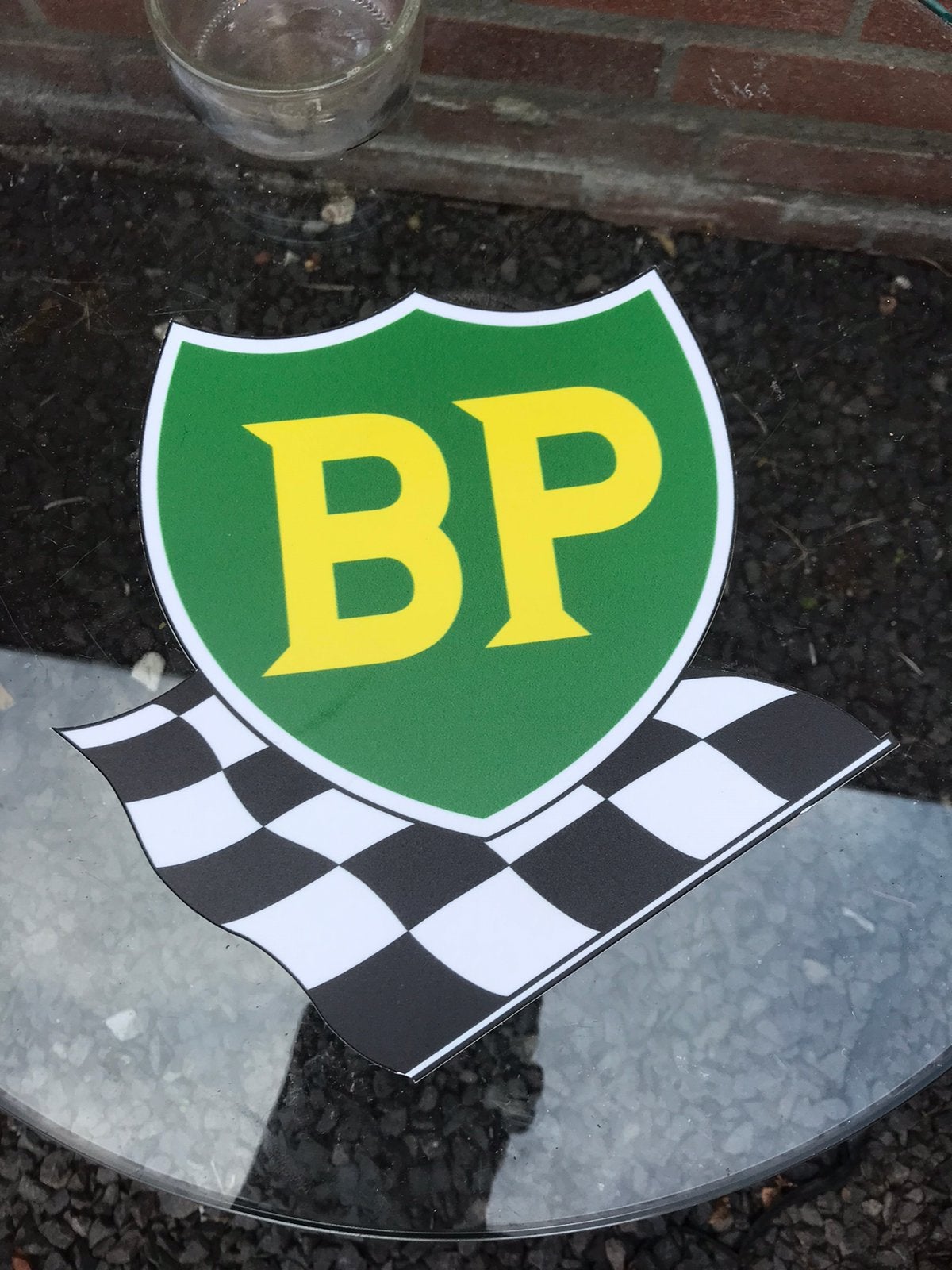 Panneau publicitaire en plastique BP, Collections, Enlèvement ou Envoi, Comme neuf, Panneau publicitaire