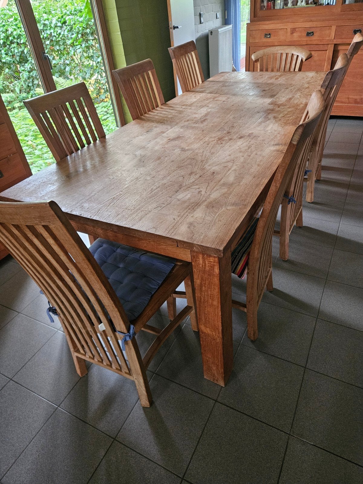 table avec 8 chaises, Maison & Meubles, Enlèvement
