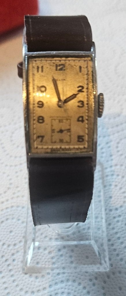 Montre Suisse Homme Rectangulaire Art Déco Petite Seconde, Enlèvement ou Envoi