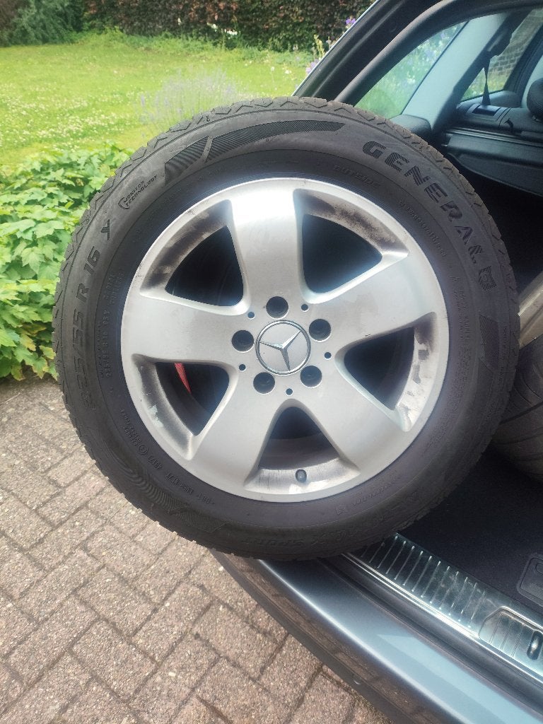 4 velgen met banden MERCEDES 5x112 et42, Auto-onderdelen, Banden en Velgen, Ophalen, Gebruikt, 16 inch, Banden en Velgen