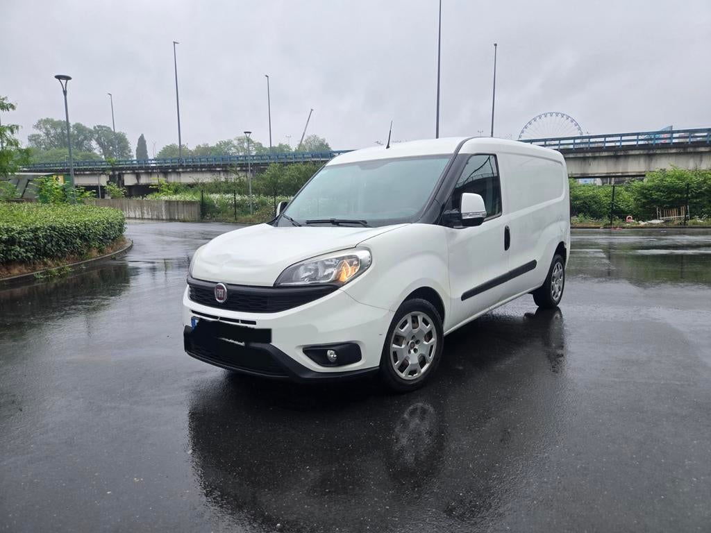 Fiat Doblo Maxi 1.6 Multijet Ann 2017 Euro6 3-zits GPS Airco, Auto's, Voorwielaandrijving, 4 cilinders, Wit, Particulier