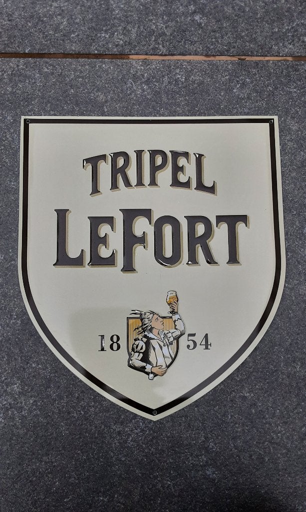Bier tripel Lefort , driedimensioneel , zeer goed, Verzamelen, Ophalen of Verzenden, Zo goed als nieuw, Reclamebord, Plaat of Schild