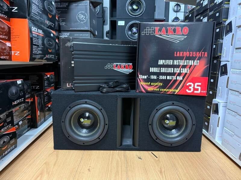 Mini mega powerpack 1 - Bassface/LAKRO - Dubbele 8 inch -, Autos : Divers, Haut-parleurs voiture