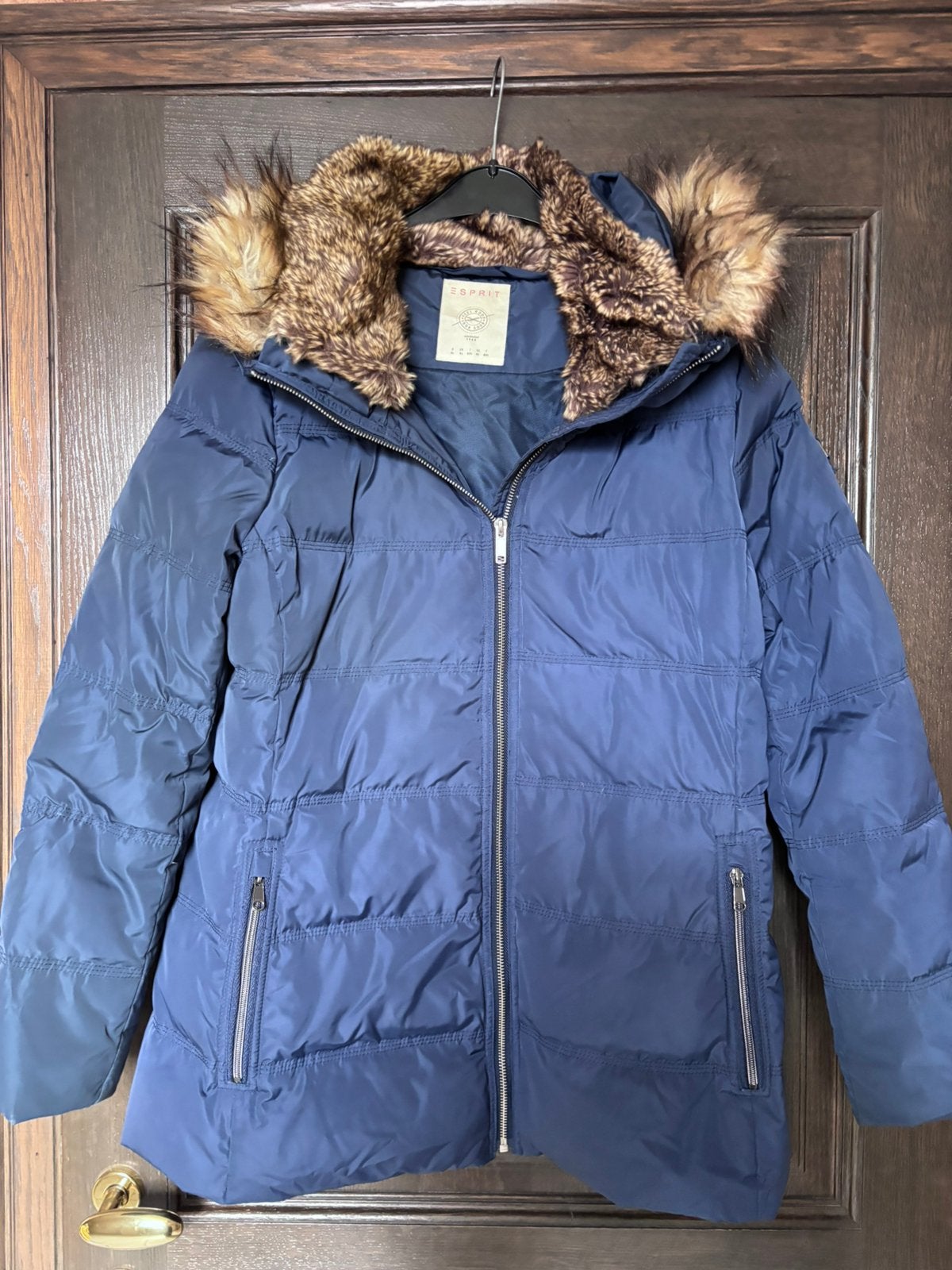 Winterjas Esprit, Kleding | Dames, Blauw, Maat 42/44 (L), Ophalen of Verzenden, Zo goed als nieuw