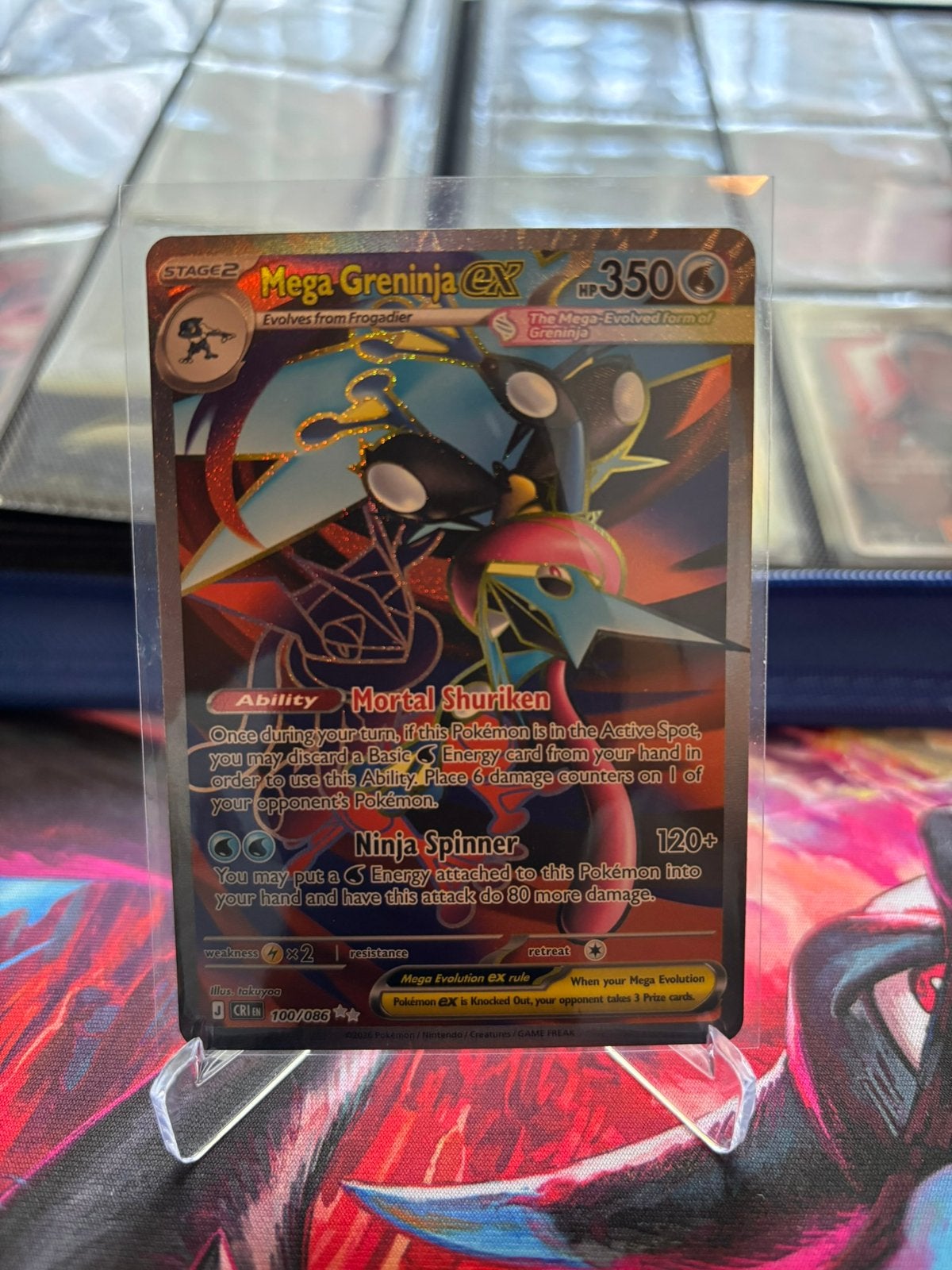 Mega Greninja ex (CRI 100), Ophalen of Verzenden, Zo goed als nieuw