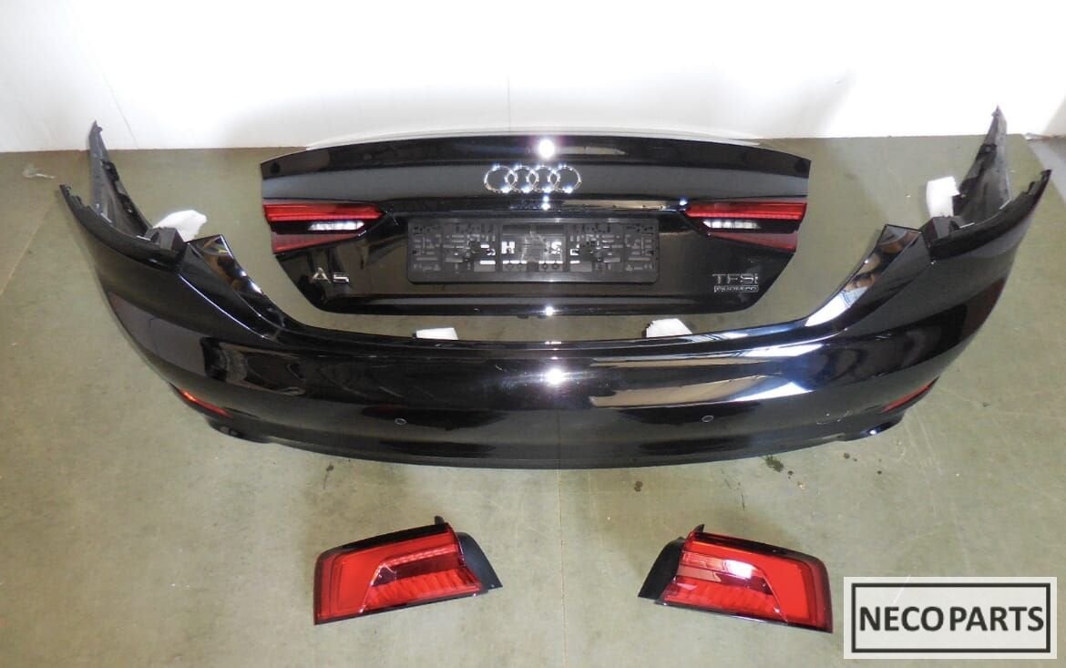 AUDI A5 F5 8W LY9B ACHTERKLEP ACHTERBUMPER ACHTERLICHT ORG., Gebruikt, -, Achter, -