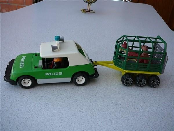 Playmobil politieauto met aanhanger, Kinderen en Baby's, Speelgoed | Playmobil, Ophalen, Gebruikt, Complete set