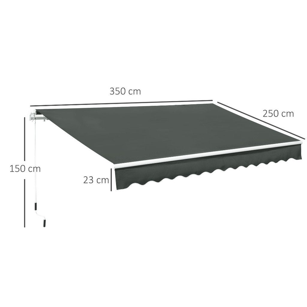 Te koop: luifel/zonnescherm van 3,5m x 2,5m, Ophalen