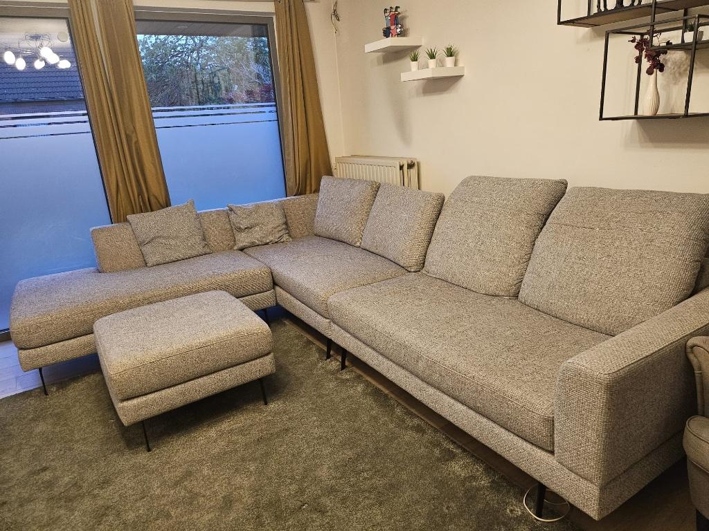 Hoeksalon in goede staat te koop!, Enlèvement, Utilisé, Synthétique, Modern hoeksalon