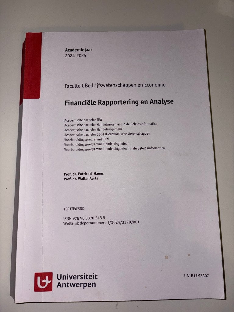 Financiële rapportering en analyse, Boeken, Ophalen of Verzenden, Zo goed als nieuw, Hoger Onderwijs
