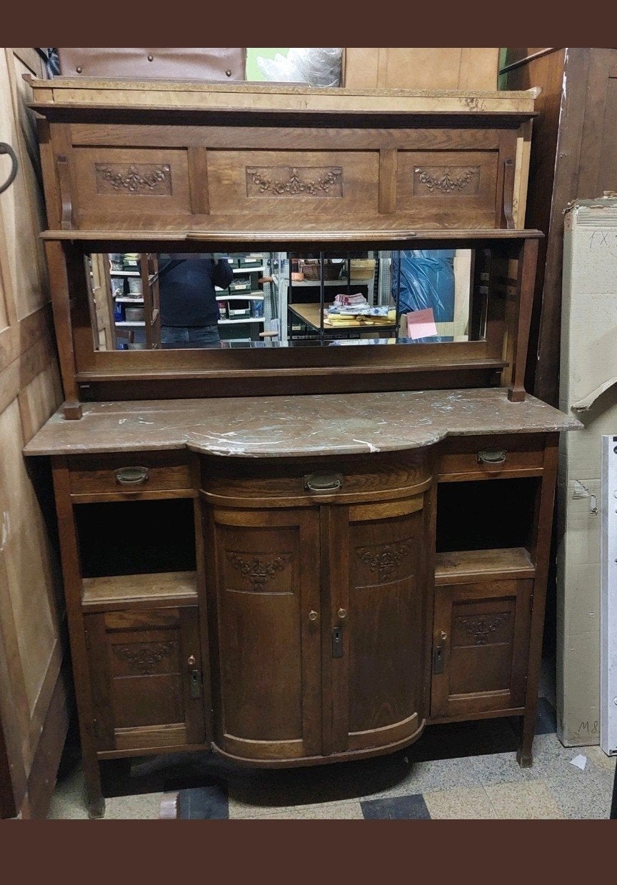Doe een goed bod op deze prachtige kast met marmer tablet, Huis en Inrichting, Ophalen