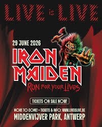 6 tickets Live is Live Iron Maiden 29/06/26, Tickets & Billets, Trois personnes ou plus