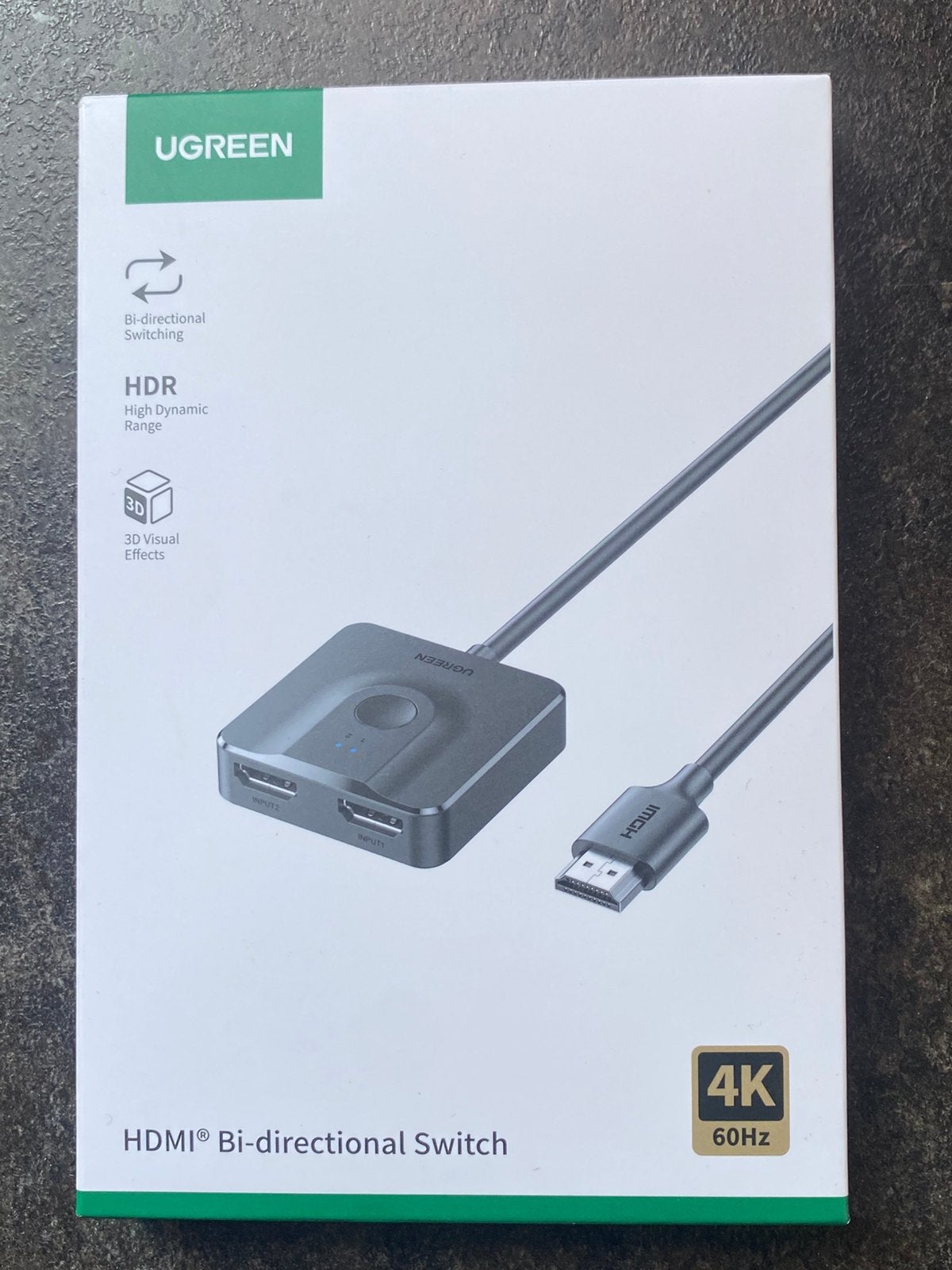 Switch HDMI UGREEN 4K, Ophalen, Nieuw, HDMI-kabel