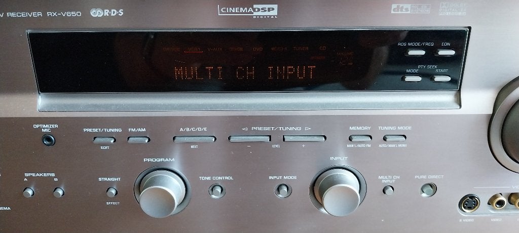 Yamaha RX-V650 7.1 VOLLEDIGE THUISBIOSCOOPVERSTERKER, 7.1-systeem, Gebruikt, 70 watt of meer, Ophalen