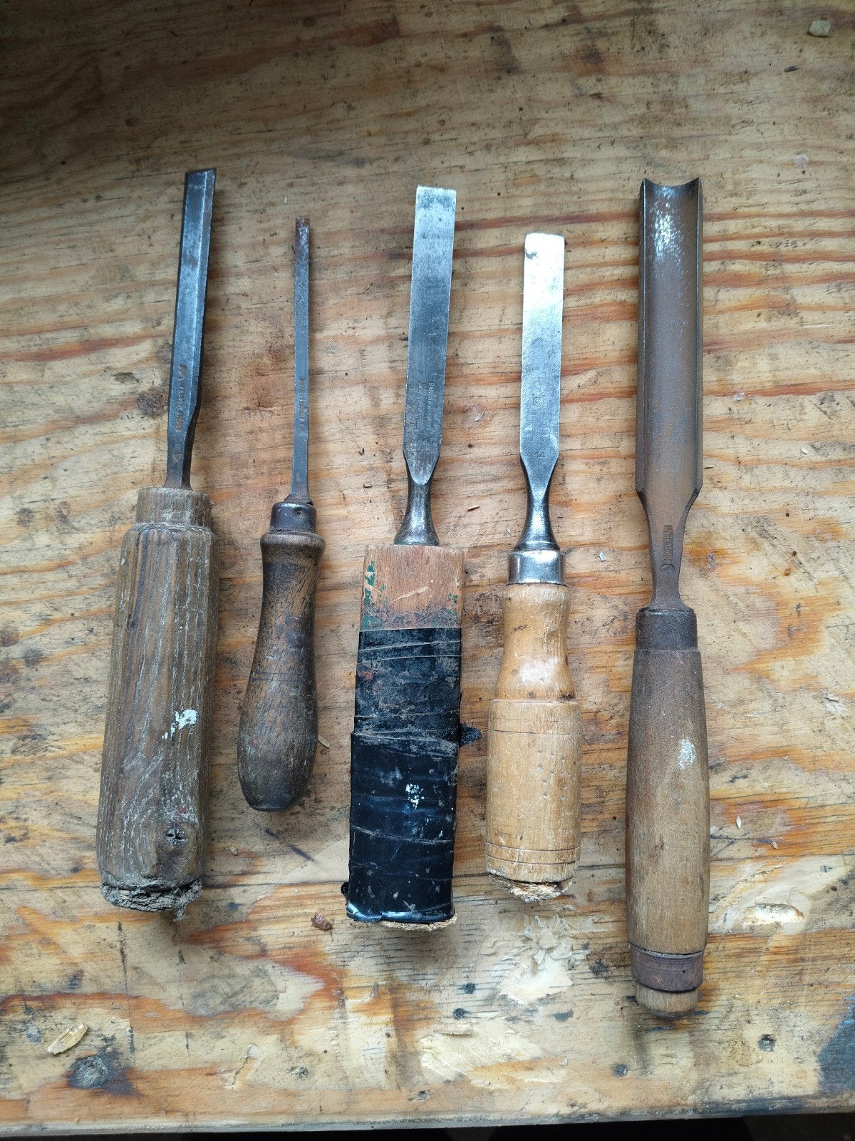 5 beitels, Ophalen of Verzenden