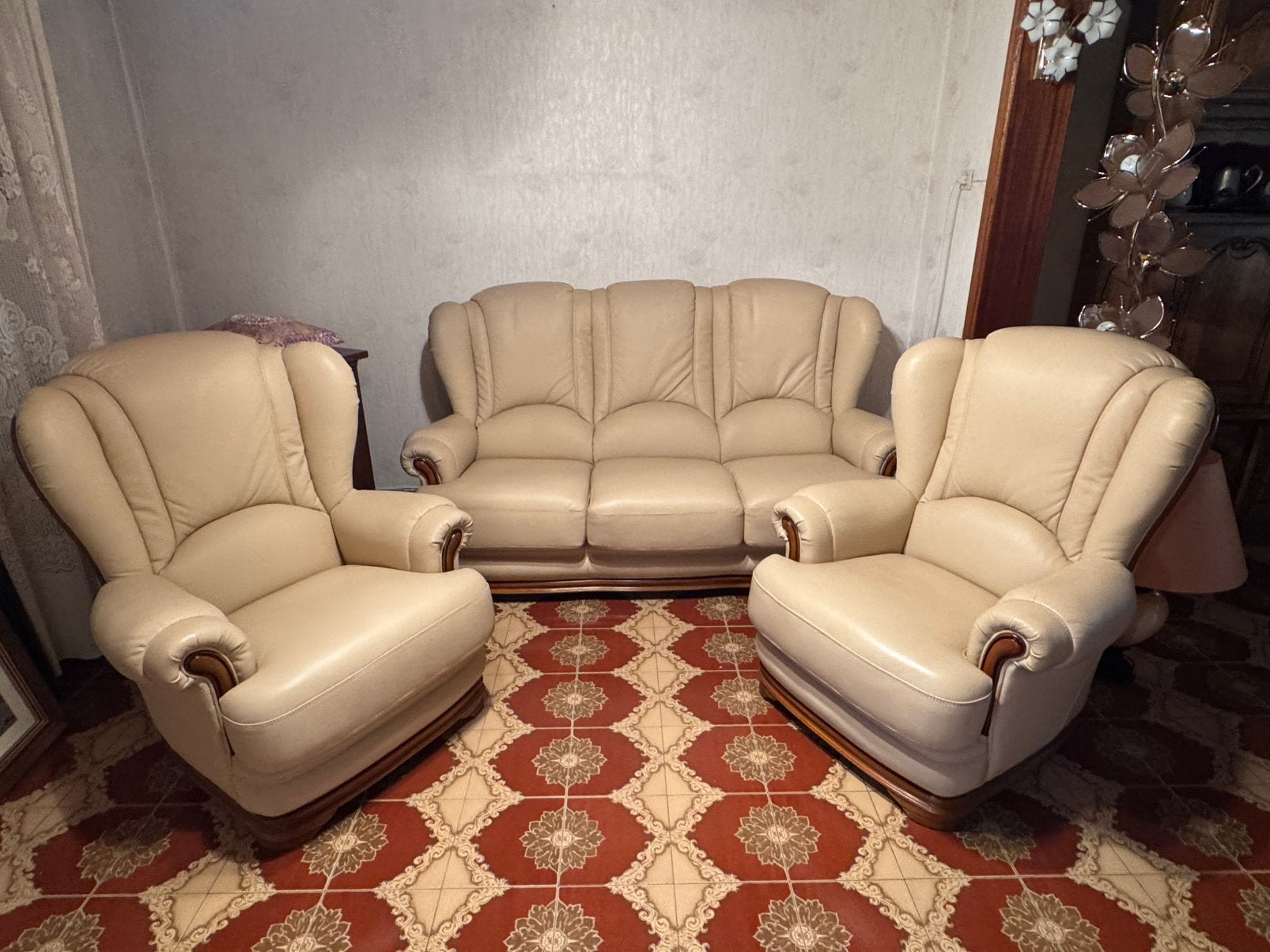 Salon complet, Enlèvement, Comme neuf, Bois