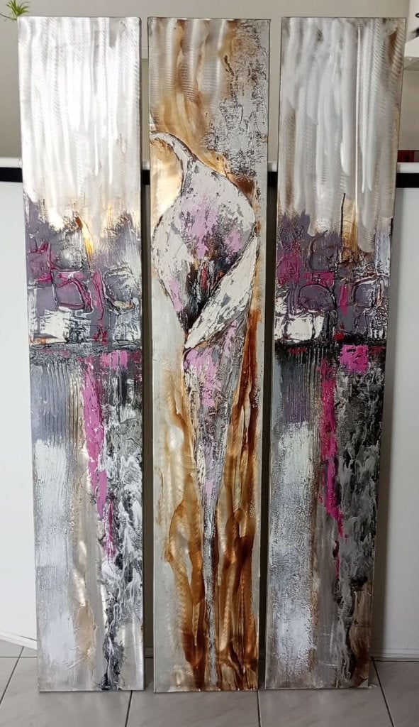 ️ Moderne 3-Luik Wandkaders – Zeer Stijlvol, Enlèvement, Utilisé, Peinture