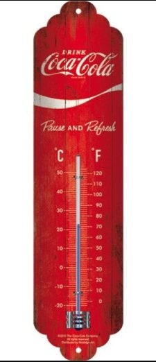 Thermomètre en étain Coca Cola Bacardi Ford Mustang Vespa, Collections, Enlèvement ou Envoi, Neuf, Autres types