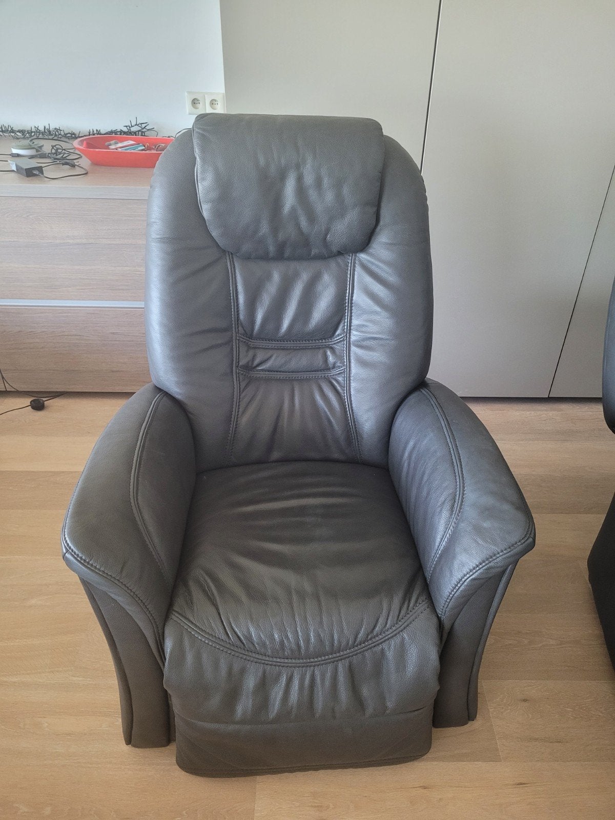 Relax zetel Merk Richmond basic in leder 22 Teer, Maison & Meubles, Enlèvement