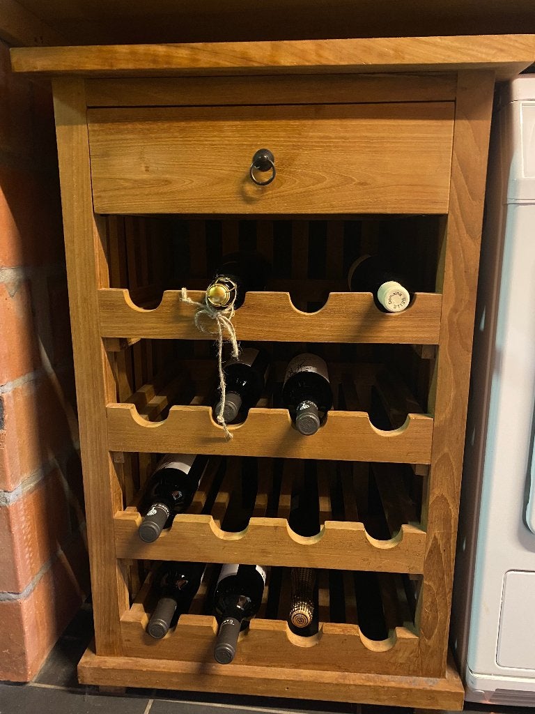 Houten wijnrek, Maison & Meubles, Accessoires pour la Maison | Porte-bouteilles, 75 cm ou plus, Enlèvement, Utilisé, Bois