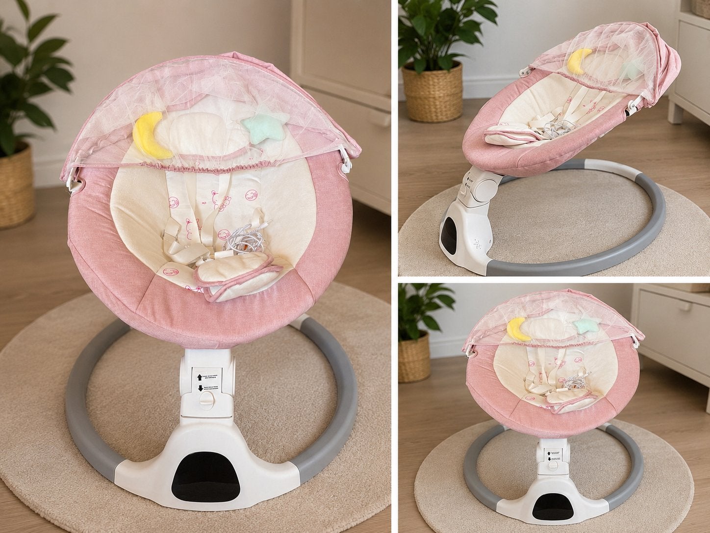 Luxe Elektrische Babywip – Inclusief Muggennet & Muziek, Enlèvement, Comme neuf