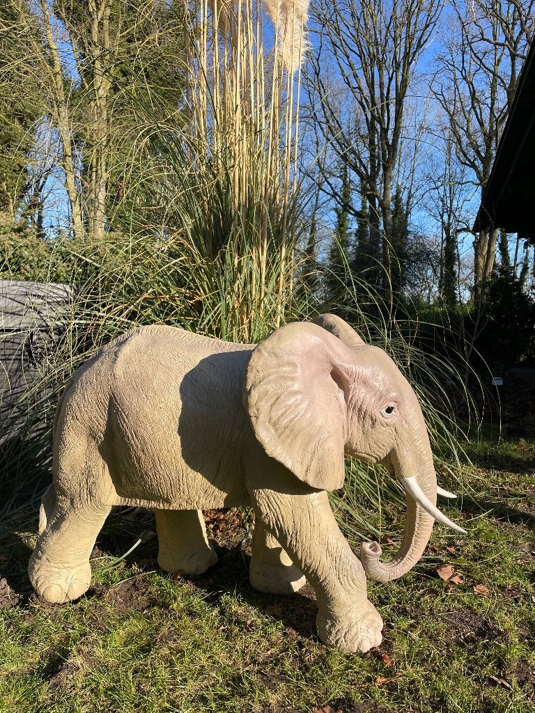 Olifant grijs, tuin, babykamer, zwanger 100 cm, Tuin en Terras, Ophalen, Nieuw, Kunststof, Dierenbeeld