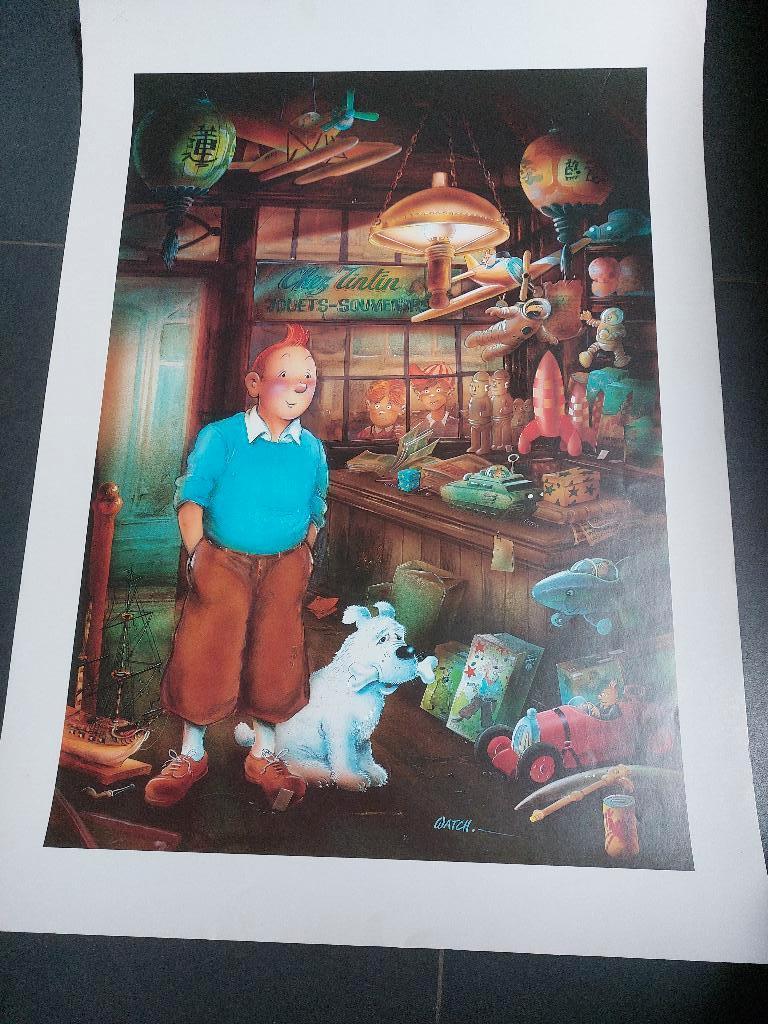 Poster van Kuifje, Boeken, Ophalen of Verzenden, Zo goed als nieuw