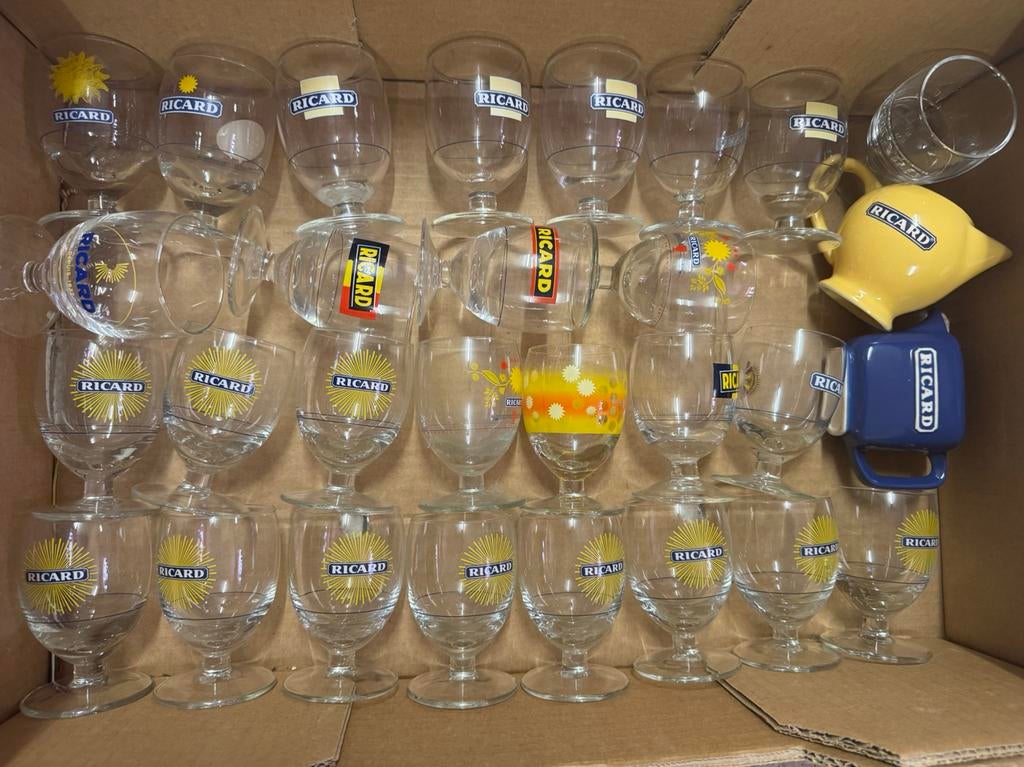 Groot lot Ricard glaasjes en kannetjes, Verzamelen, Ophalen, Zo goed als nieuw