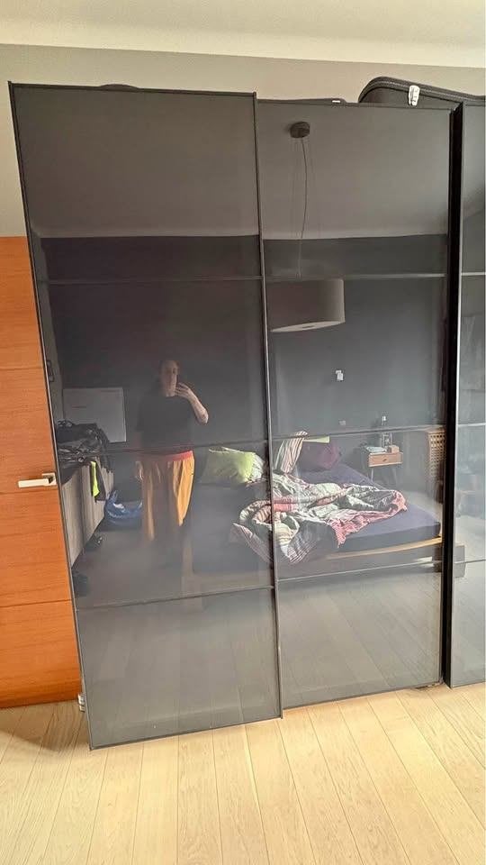 Armoire Pax avec portes coulissantes en verre 150x236 cm, Maison & Meubles, Enlèvement, Utilisé, 200 cm ou plus, Avec tiroir(s)