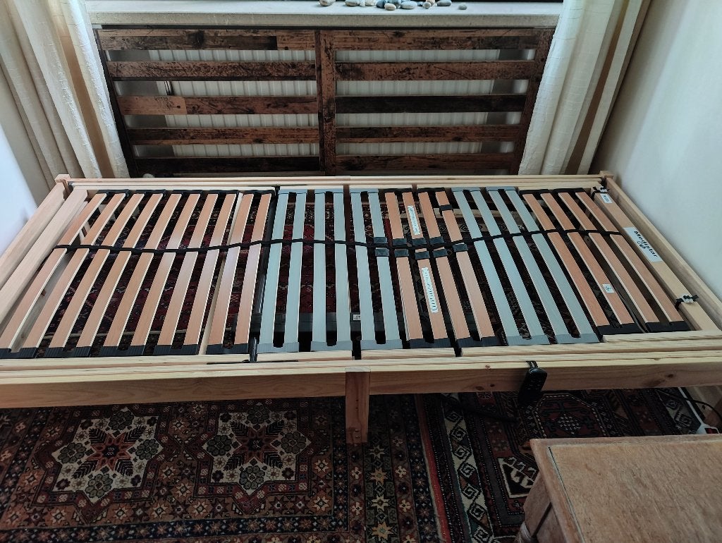 sommier à lattes électrique, Maison & Meubles, 90 cm, Enlèvement, Une personne, Comme neuf
