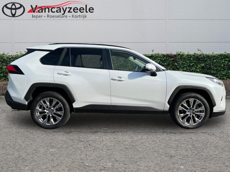 Toyota RAV-4 Premium Plus 4X4+360cam+gps+sens V+A, USB, Wit, 5 deurs, Hybride Elektrisch/Benzine