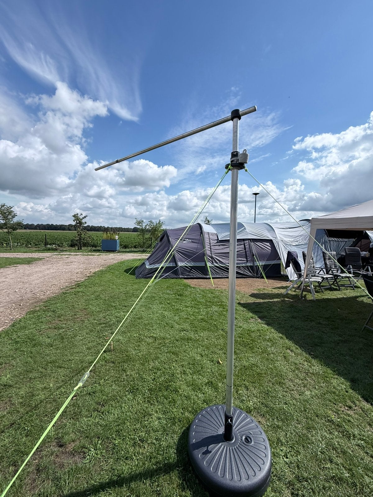 camping telescopische vlaggen festivalmast 6 meter, Ophalen